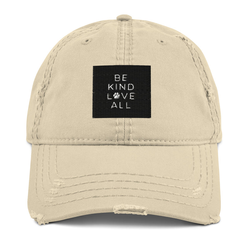 Buy Online High Quality Uniquely Designed  Distressed Dad Hat - Be Kind Love All